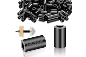 SWTYExt Distanziali Rotondi in Nylon M6 50 Pezzi Spessori in Gomma ABS Distanziatori 11x15 mm Distanziali Rondelle Plastica Nero Distanziatori Isolanti per Motori Macchinari Viti M6
