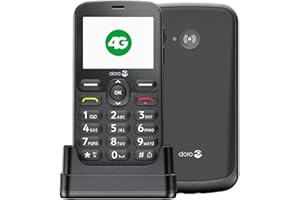 Doro - 1880-4G-Seniorenhandy ohne Vertrag - Großes 2,4'' Display - Tasten mit Sprachausgabe - Klarer Klang - Kamera - Bluetooth - Notruftaste - Schwarz