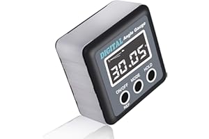 Digital Angle Gauge, eOUTIL Angle Finder Mini Digital Level Protractor Inclinometer with V-Groove Magnetic Base - Cube Level Box for Woodworking, Table Saw, Construction, Machinery, Masonry