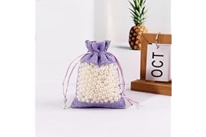 RAPECOTT 20PCS 10 x 14cm Bolsas De Tela PequeñAs/Bolsa de Algodón y Arpillera/Bolsas de Lino/Bolsas De Yute/Bolsas De Regalo De Arpillera/Bolsas de Yute con Cordón, para Empacar Dulces/Regalos/Joyas