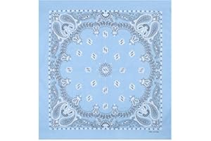 Colours & Beauty Bandana para Mujer Paisley Design Colores Surtidos | Pañuelo Bandana Algodón Mujer | Bufanda Cabeza Moto | Pañuelos Bandana 55 x 55 cm | Bufanda Cabeza Mujer | Bandana Paisley