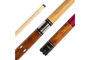 ‎STRADIVARI Stradivari Pool Billard Queue Master-Billiards | 2-teiliger Turnier-Queue aus kanadischem Ahorn, Irish Linen Griff | 13mm 12-Schicht Lederspitze | 147 cm | 550 g