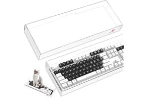 MAMBASNAKE Premium-Acryl-Volltasten-Tastaturabdeckung, Staubschutz, wasserdicht, stoßfest, transparente Tastaturabdeckung für mechanische PC-Gaming-Tastatur, 17 * 6 * 1,9 Zoll für K61 K68 K87 K98 K104