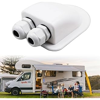 2 Passacavo Solari Impermeabili IP68 - Per Pannelli Solari Su Camper, Caravan E Tetti