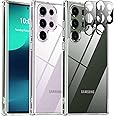 Oterkin for Samsung Galaxy S23 Ultra Case Clear,[Anti-Yellowing]S23 Ultra Case with [2 X 9H Camera Lens Protectors]+[Built-in 4 Airbags]+[10FT Military Shockproof]Clear Case for Samsung S23 Ultra 6.8"