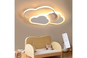 ZEKEI Kinderzimmer lampe decke Wolkenlampe 42cm mit Fernbedienung, LED Deckenleuchte Kinderzimmer dimmbar 3000-6000K, Wolkenlampe kinderlampe Deckenlampe