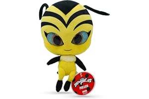 Miraculous Biedronka Kwami Mon Ami Pollen pluszowa zabawka dla dzieci 24 cm, miękka pluszowa zabawka z żywicznymi oczami, brokatem i połyskiem, szczegółowe szwy (Wyncor)