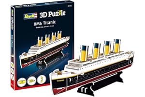 Revell 3D Puzzle RMS Titanic I 30 Teile I 2 Stunden Bauspaß für Kinder und Erwachsene I ab 10 Jahren I Das wohl berühmteste Schiff der Welt selber zusammenbauen