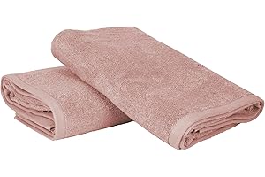 Ruggeri - Set 2 Teli Doccia e Bagno 70x140 cm - 100% Puro Cotone Extra Morbido - Collezione Asciugamani - Let's Color! (Rosa)