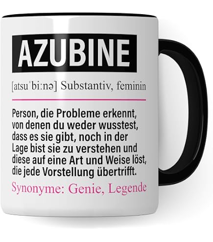 Kaffeetasse 'Ruhe Bewahren, Der Azubine Regelt Das Schon' – Geschenk Zur Ausbildung, 330 Ml