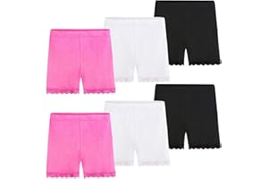 KEREDA Pantaloncini Bambina Ragazza Short Corti Mutande Leggings Intimo Sportivi Cotone 2-10 Anni Pacco de 6