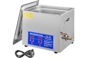 Chaneau - Pulitore a ultrasuoni per gioielli 1,3L/2L/3L/6L/10L/15L/22L/30L, dispositivo di pulizia a ultrasuoni professionale , 10L, 1