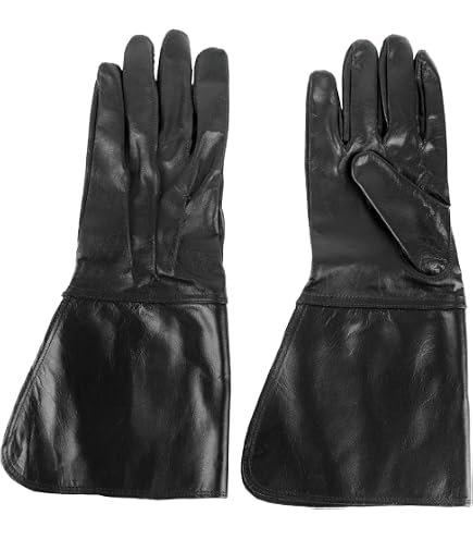 Gants En Cuir Véritable Pour LARP/médiéval - Taille M, Couleur Noir - Pour Cosplay, Marché Médiéval, Fantasy