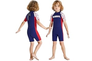 ANVIGO Neoprenanzug Kinder, Thermal Tauchen Badeanzug, 2,5 mm Einteilige Neoprenanzüge für Wassersport Surfen Schwimmen Tauchen Jetski