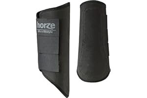 HORZE Stinchiere Imbottite in Pile, Nero, S