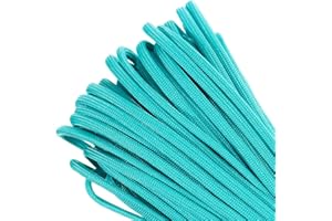 PARACORD PLANET 50 feet Mil-Spec Commercial Grade 550Lb Type Iii Nylon Paracord Turquoise
