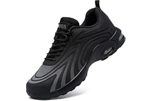 LARNMERN Chaussures de Sécurité Hommes Légères Eté Chaussures de Travail Embout en Acier Chaussures Securite Coussin d'air Respirantes Basket de Secruite Confort