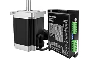 TOSEASTARS Nema 34 Schrittmotor Kit 8.5Nm 850Ncm 2-Phasen 6.0A 14mm welle 1.8° Nema34 86mm Stepper Motor & 2.4-7.2A 24-110VDC Motor Treiber für CNC Graviermaschine 3D-Drucker