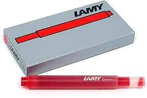 LAMY T 10 Ink 825 Lot de 5 cartouches d'encre rouge grande capacité pour tous les modèles de stylo-plume Lamy 1,25 ml