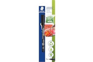STAEDTLER Lumocolor 317-9 BK-1 - Pennarello indelebile da cucina, per etichettare sacchetti e scatole da congelatore, barattoli e molto altro ancora, impermeabile, resistente alla luce, colore: nero