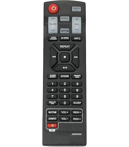 Telecomando Sostitutivo AKB76038001 Per LG S65Q S75Q S80QR SP11RA – Infrarossi, Nessuna Programmazione