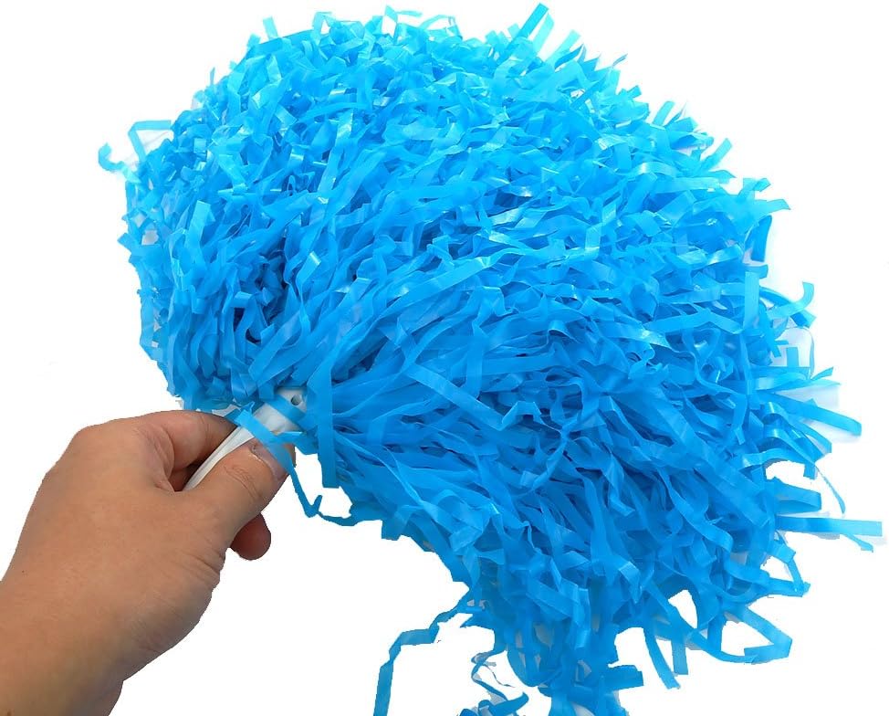 Jelquix Juego de Pompones de Porristas Duraderos y Livianos para una Apariencia de Equipo única, Ideal para Reuniones Deportivas, Fiestas para Porristas y Jugadores (2 Piezas, 8 Colores)