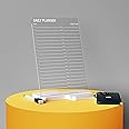 3 Lines Clear Acrylic Board Daily Planner TO-DO for Desk (Size 24x16 CM) Reminders, Priority List & More for Professionals & Students | Acrylic Base With Slot for Phone/iPad Stand