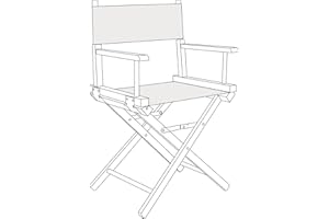 DAOEEUR Canvas Chair Replacement Cover Replacement Canvas Seat and Back for Directors Chairs Casual Home Director Chair (White)