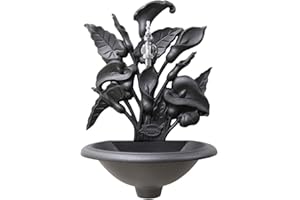 Fonderia Bongiovanni | Fontanella da Giardino | Fontana a Muro | Modello Calla | con Rubinetto in Ottone | per casa Giardino | fontanella da Esterno| Fontana da Giardino Esterno | Cromato