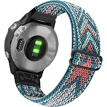 RosMank 20mm QuickFit Nylon Armband – Magnetisch, Für Garmin Fenix 8/7S/6S/5S, Approach S70, Instinct 2S – Violett