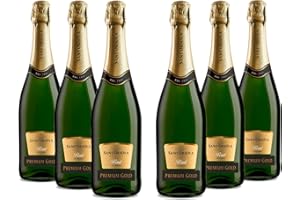 Sant'Orsola - Spumante Brut Premium Gold 11%, da Uva Glera, Gusto Fresco e Fruttato con Note di Mela e Pesca Bianca, 6x750 ml