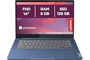 Lenovo IdeaPad Slim 3 Notebook Chromebook 14" FHD (1920x1080), MediaTek Kompanio 520, 8GB RAM, 128GB eMMC, ChromeOS, WiFi 6 - Abyss Blue, Esclusiva Amazon