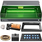 xTool S1 40W Laser Engraver Kit All in One, with Rotary, Riser Base, Intelligent Air System and Panel, Closed Security, Auto