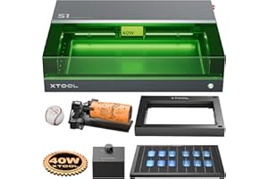 xTool S1 Laser Graviermaschine 40W Deluxe Kit, Geschlossene Sicherheit, Pin Punkt Positionierung, Autofokus, 600mm/s Geschwindigkeit, 498 * 319mm Arbeitsbereich für Metall, Holz, Leder