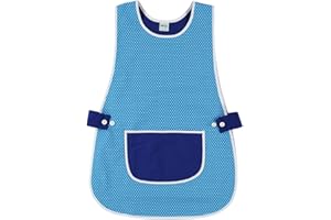 Siry Work Grembiule Scuola Infanzia, Cucina Donna, Taglia Unica, Regolabile in Vita con Due Bottoni che lo Rendono Facile da Indossare, Made in Italy, Art. Dalia