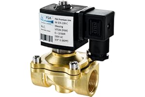 FSA électrovanne laiton 3/4" 230V AC 0-10 bar Viton fermé sans courant