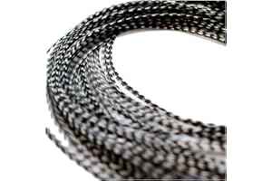 ONE FINE DAY FEATHERS 10 extensions de cheveux en vraies plumes XXL + anneaux/boucle 28-33cm (Grizzly)