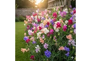DAMAVAND PRO Sweet Pea Heaven Flower Heaven Scent Mixed 4 differents Types - Giant Waved Multi Colour 40 Seeds (Colorama Mixed)
