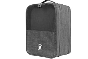 DAWNTREES 3 Fächer Schuhtaschen für Reisen, Große Größe,wasserdichte tragbare Organizer Speicher Schuh Tasche hält 3-Paar Schuhe, Reise Zubehör, Aufbewahrungstasche mit Griff