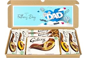 SWEETIE BOUQUETS Personalised Father's Day Gifts For Dad | Letter box Chocolate Gift Selection Box | Fullsize Galaxy Chocolate Bars Hamper | Ideal Gifts For Men