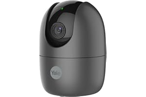 Yale SV-DPFX-B - Indoor Wi-Fi Camera - Pan and Tilt - Motion Detection - Two Way Talk - Privacy Mode - HD Live Viewing - Works With Google and Alexa, Black