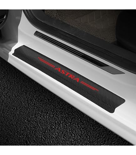 Symilov Auto Einstiegsleisten 4 Stück - Kohlefaser Schutz Für Opel Astra 1991-2021