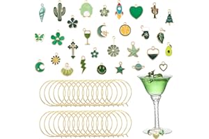 Silars Colgantes Copas Vino de Colorido, 30pzs Identificador de Copas Adornos para Copas de Vino, con Bolsa de Almacenamiento para Copas de Champán, Copas de Cóctel, Copas de Beber