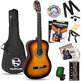 Fourtune Luca C-180SB Sunburst Klasik Gitar Seti 4/4 Sap Ayarlı