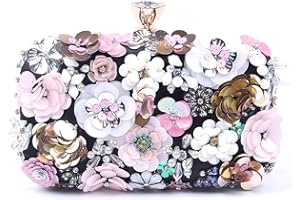 Jywmsc Damen Clutches Blume Abendtasche Handtasche Hochzeit Clutch Party Tasche