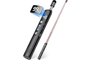 Elegamefy Schreiben Presenter, Präsentationsfernbedienung mit Zeigestab Ausziehbar, Leistung anzeigen, Wiederaufladbarer USB-C Presenter, 3 Stufen Rotlicht-Laserpointer Stark