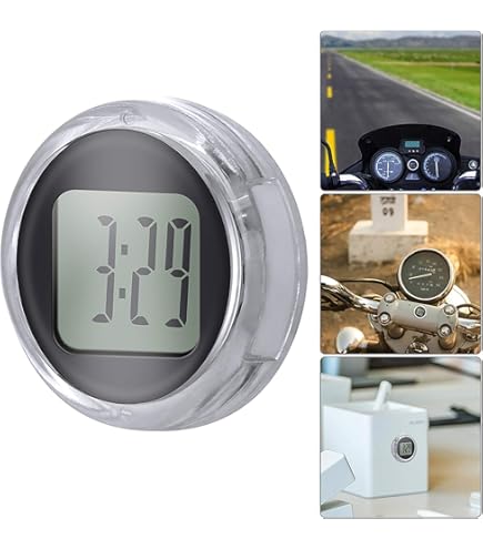 Orologio Da Motocicletta Digitale - Impermeabile Per Manubrio Bici, Moto, Auto - Batteria 2 Anni - Foto 12