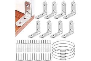 Bettinay 60PCS Furniture Wall Anchor Set, Anti Tip Furniture Anchors Brackets