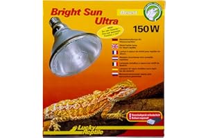 Lucky Reptile Bright Sun Ultra Desert - Lampada a Vapori Metallici 150W E27 - Luce Diurna per Grandi Terrari - UVA e UVB Termica per Rettili del Deserto