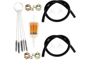 LIYYDS 1/4 Inch Fuel Line Gas Filter Compatible with Yamaha G2 G5 G8 G9 G11 G14 G16 G17 G18 G19 G20 G21 G22 G27 G29 TH16 TH18 TH520 TH575 EH12 EH65 EH72 EX13 Decks Club Car Lawn Mower Tractor Gator